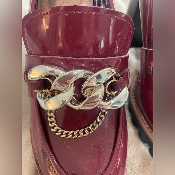 Antonio Melani Chunky Lug Platform Shoe Burgundy (8M) NWT - Picture 4 of 9